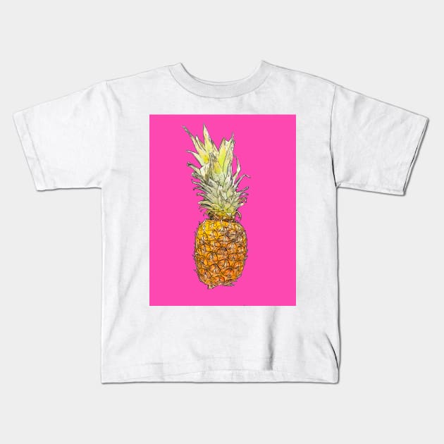 Pineapple Crown No. 1 Kids T-Shirt by asanaworld